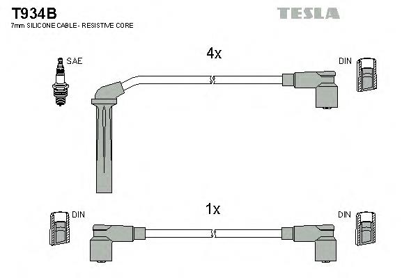 Високовольтні дроти T934B Tesla