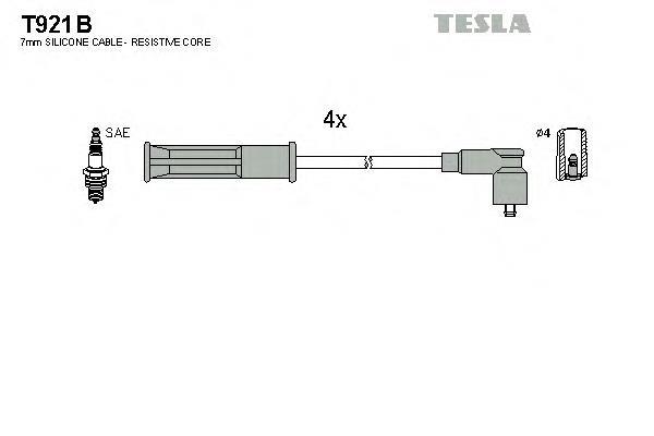 T921B Tesla дріт високовольтні, комплект