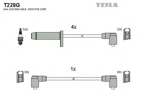 T228G Tesla Проводи високовольтні