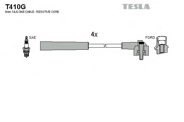 T410G Tesla дріт високовольтні, комплект
