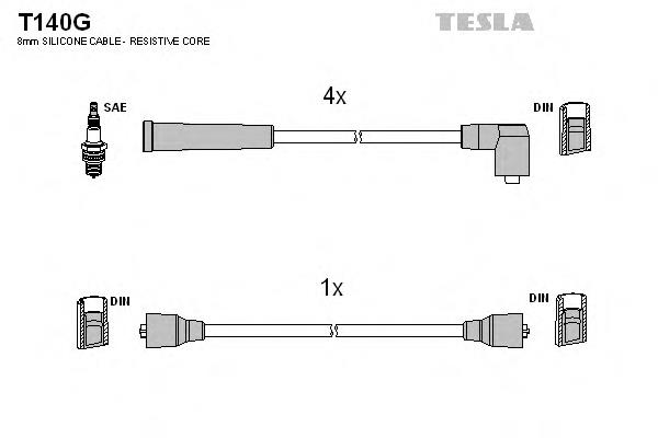 T140G Tesla Проводи високовольтні