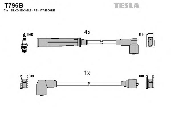 T796B Tesla Проводи високовольтні