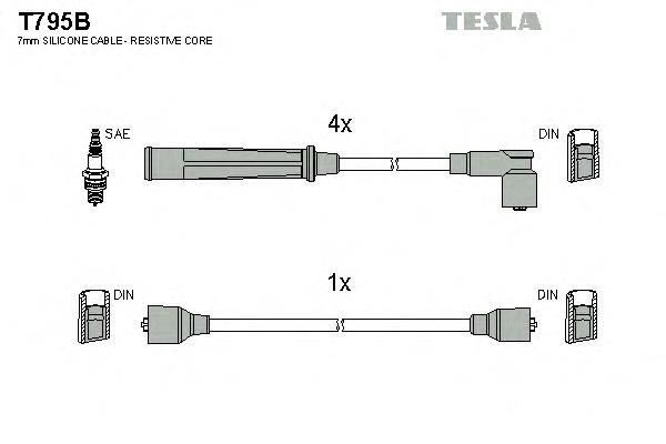 Купити T795B Tesla Провід високовольтні, комплект
