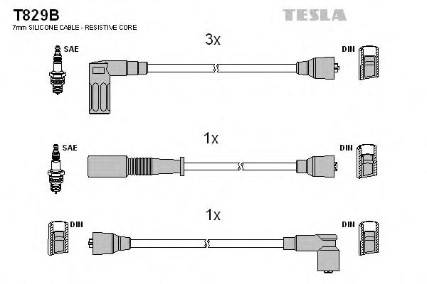 T829B Tesla Проводи високовольтні