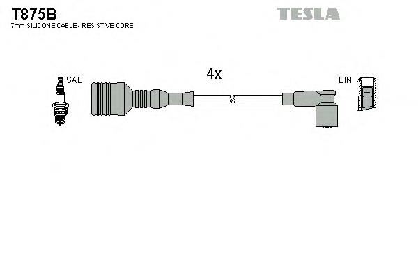 T875B Tesla дріт високовольтні, комплект