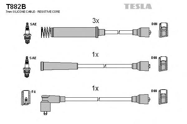 Дроти запалювання Tesla T882B ціна, від 15.65 USD
