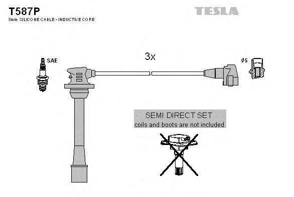 T587P Tesla дріт високовольтні, комплект