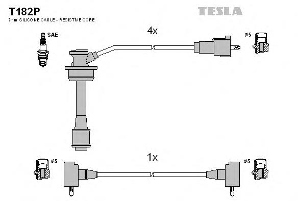 T182P Tesla дріт високовольтні, комплект