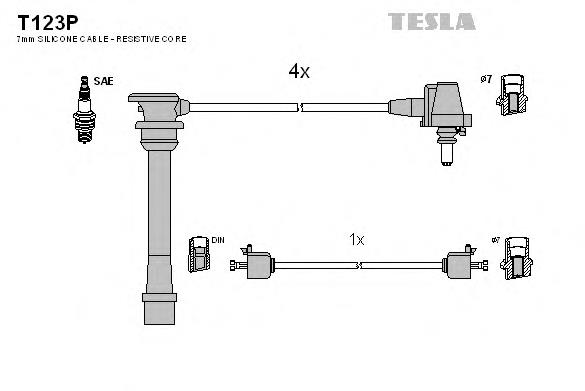 T123P Tesla Проводи високовольтні