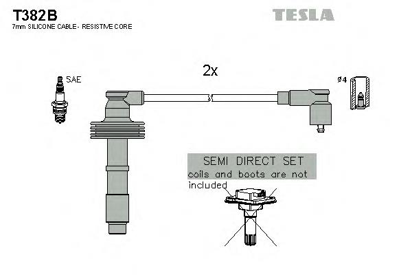 T382B Tesla Проводи високовольтні
