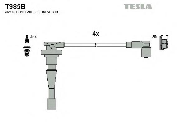 Купити T985B Tesla Провід високовольтні, комплект