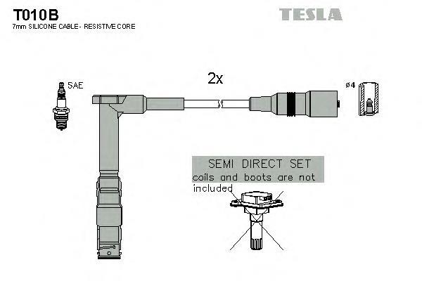 T010B Tesla дріт високовольтні, комплект