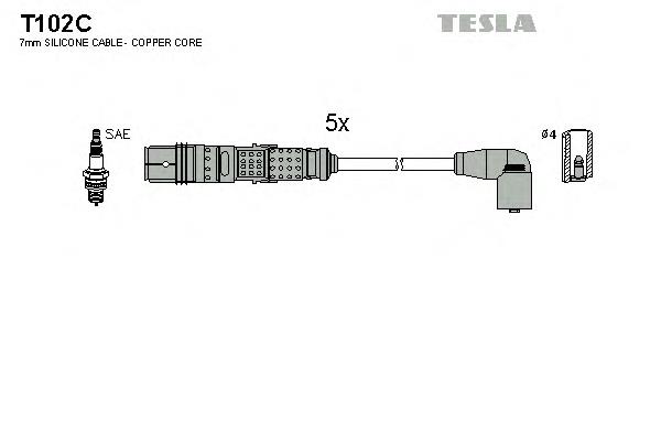 T102C Tesla Проводи високовольтні
