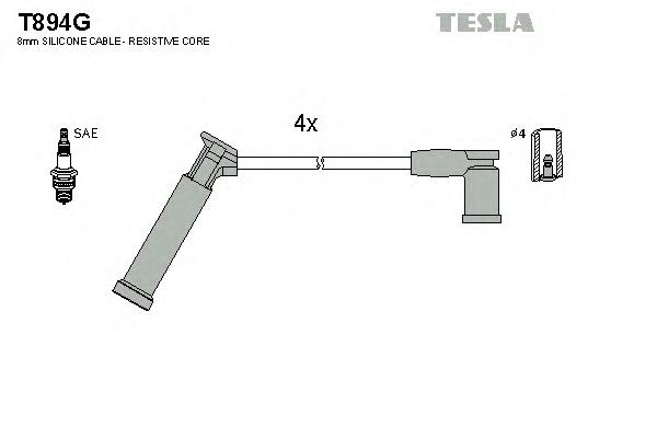 T894G Tesla Проводи високовольтні