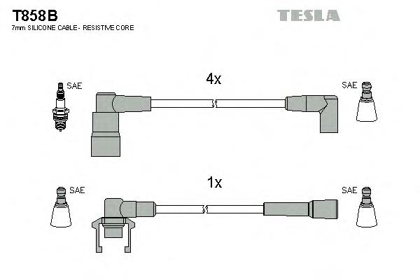 T858B Tesla дріт високовольтні, комплект