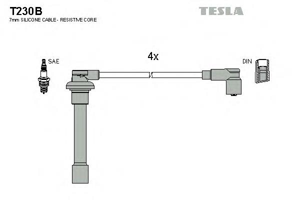 Високовольтні дроти T230B Tesla