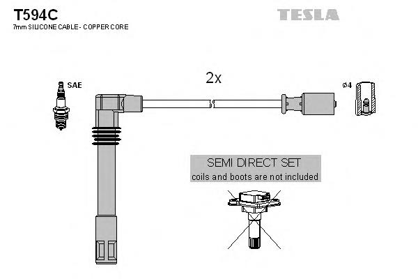 T594C Tesla дріт високовольтні, комплект