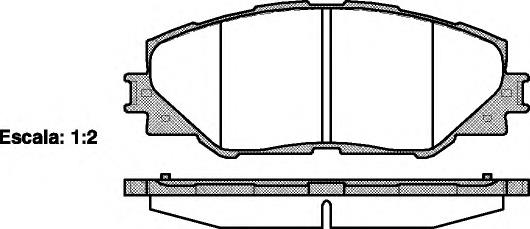 Колодки гальмівні передні, дискові P1334300 Woking