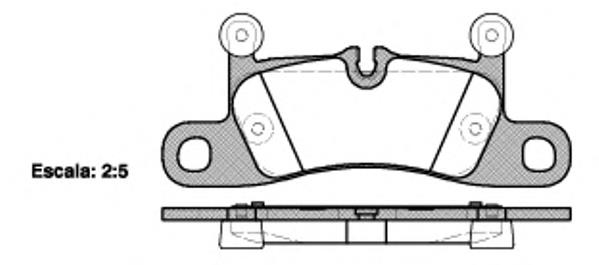 Колодки гальмові задні, дискові P1279310 Woking