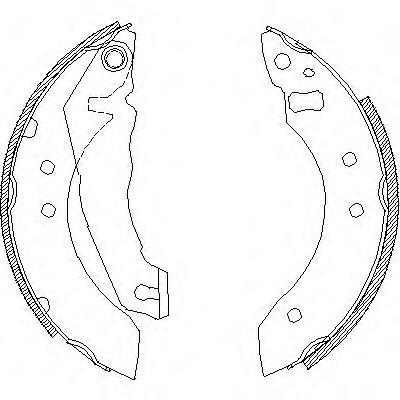 Колодки гальмові задні, барабанні Z405100 Woking