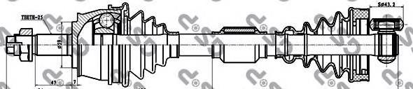 Піввісь (привід) передня, ліва 202003 GSP