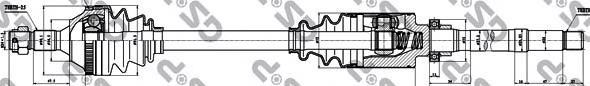 Піввісь (привід) передня, права 3273H0 Peugeot/Citroen