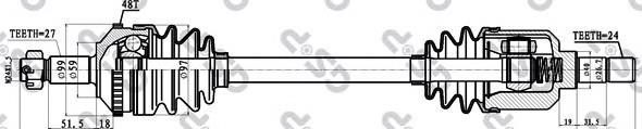 Піввісь передня ліва Expert Line C9028A