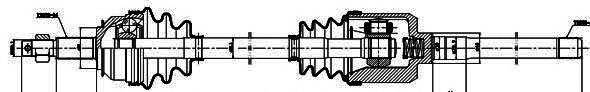 Піввісь (привід) передня, права 209015 GSP