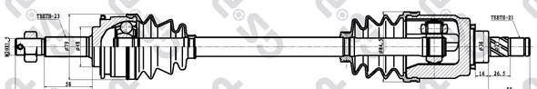 Привід передній лівий Nissan/Infiniti 391014F100 ціна, від 96.49 USD
