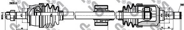 Піввісь (привід) передня, права 217033 GSP