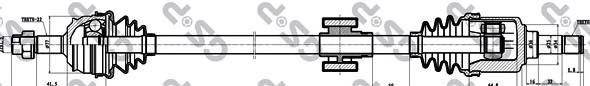 Піввісь (привід) передня, права 217025 GSP