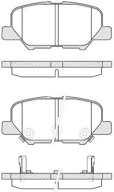 Колодки гальмові задні, дискові P1436302 Woking