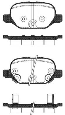 Колодки гальмові задні, дискові P627332 Woking