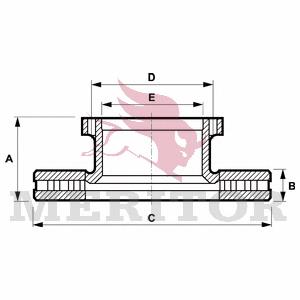 Диск гальмівний передній MBR5014 Arvin Meritor