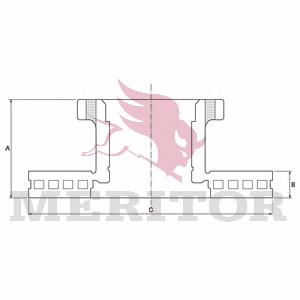 Диск гальмівний передній MBR5032 Arvin Meritor