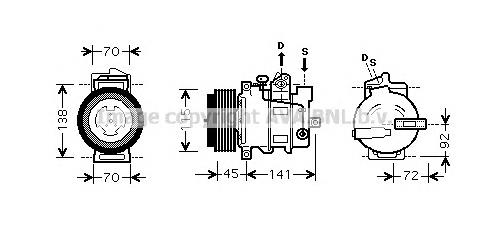 Компресор кондиціонера MSK439 Prasco