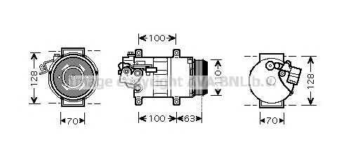 Компресор кондиціонера MSK434 Prasco