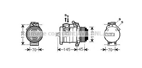 Компресор кондиціонера MSK530 Prasco