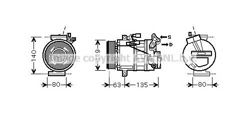 Компресор кондиціонера RTK392 Prasco