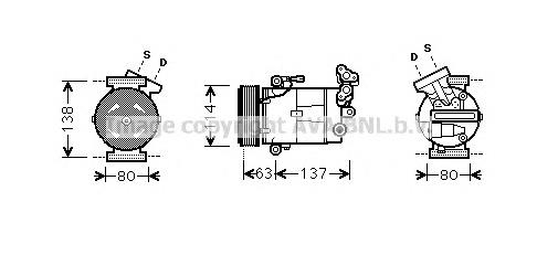 Компресор кондиціонера RTK437 Prasco