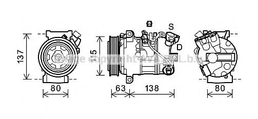 Компресор кондиціонера RTK491 Prasco