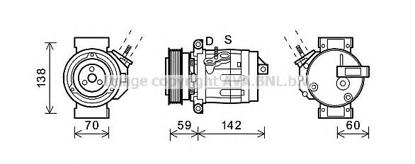 Компресор кондиціонера CTK035 Prasco