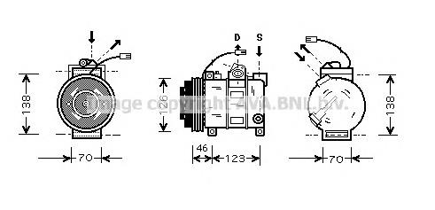 Компресор кондиціонера AIAK015 Prasco