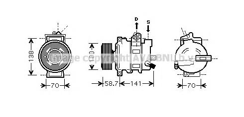 Компресор кондиціонера AIK279 Prasco