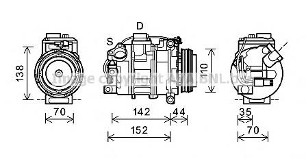 Компресор кондиціонера BWK423 Prasco