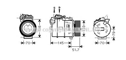 Компресор кондиціонера BWK329 Prasco