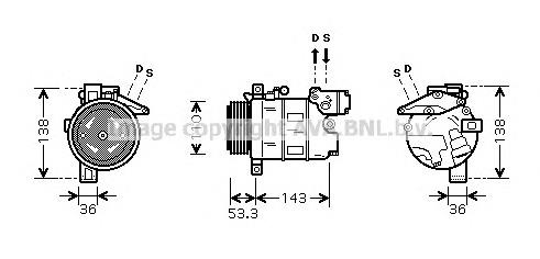 Компресор кондиціонера BWK321 Prasco