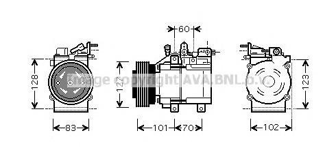 Компресор кондиціонера HYK123 Prasco