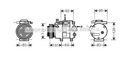 Компресор кондиціонера HYK214 Prasco