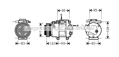 Компресор кондиціонера HYK237 Prasco